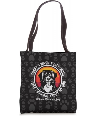 Funny Bernese Mountain Dog Vintage Sunset Tote Bag $9.02 Totes