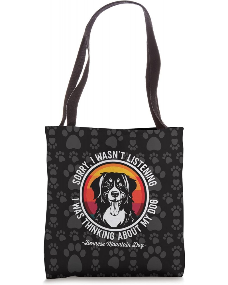 Funny Bernese Mountain Dog Vintage Sunset Tote Bag $9.02 Totes