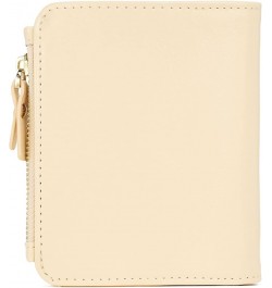 Women's RFID Mini Soft Leather Bifold Wallet With ID Window Card Sleeve Coin Purse Waxed Beige $14.99 Wallets