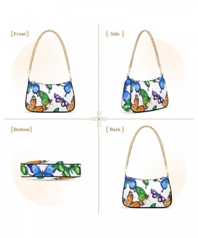 Butterfly Shoulder Bag for Women Crossbody Small Tote Bag Purses Handbag with Zipper Closure for Girls Beach Travel $12.30 Sh...