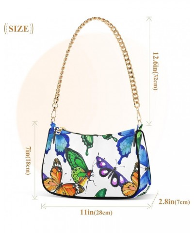 Butterfly Shoulder Bag for Women Crossbody Small Tote Bag Purses Handbag with Zipper Closure for Girls Beach Travel $12.30 Sh...