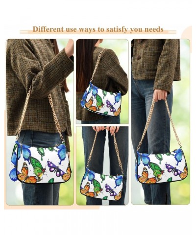 Butterfly Shoulder Bag for Women Crossbody Small Tote Bag Purses Handbag with Zipper Closure for Girls Beach Travel $12.30 Sh...