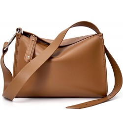 Women Genuine Leather Shoulder Bag Casual Women Handbags Female Fashion Messenger Crossbody Brown $54.41 Shoulder Bags