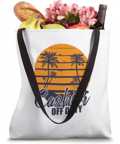 Cashier off duty Salesman Supermarket Tote Bag $11.27 Totes