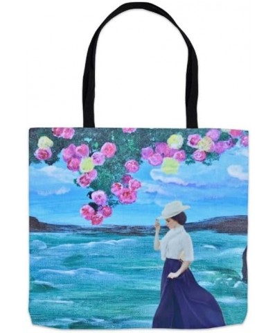 Eco-friendly Summer TOTE Bag, Lady in Fleurs $15.89 Totes