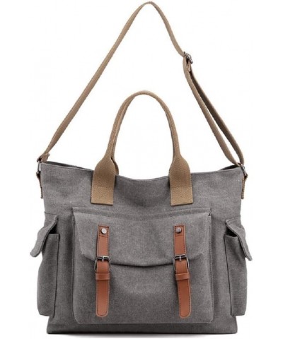 Womens Crossbody Handbags Canvas Shoulder Purse Daily Shopper Satchel Work Bag Travel Purse Top Handle Tote Bag Grey $13.76 C...