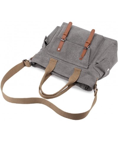 Womens Crossbody Handbags Canvas Shoulder Purse Daily Shopper Satchel Work Bag Travel Purse Top Handle Tote Bag Grey $13.76 C...