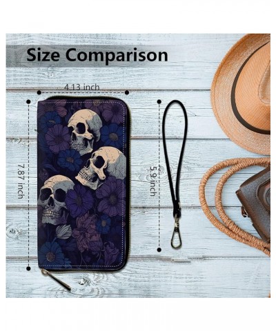 Women's Clutch Purse with Wrist Strap, Slim PU Leather Cell Phone Wallet Large Capacity Zipper Handbag Long Purse Credit Card...