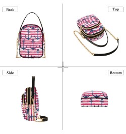 Hand Drawn Striped Crossbody Bag for Women Cell Phone Purse Wallet with Removable Chain Shoulder Handbag for Travel Work Pass...