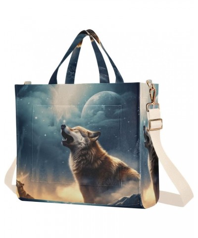 Wolf21 Corduroy Tote Bag for Women Hobo Crossbody Bag Purse Stylish Shoulder Handbag Messenger Bags, S $13.15 Totes