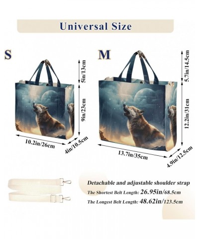 Wolf21 Corduroy Tote Bag for Women Hobo Crossbody Bag Purse Stylish Shoulder Handbag Messenger Bags, S $13.15 Totes