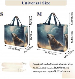 Wolf21 Corduroy Tote Bag for Women Hobo Crossbody Bag Purse Stylish Shoulder Handbag Messenger Bags, S $13.15 Totes