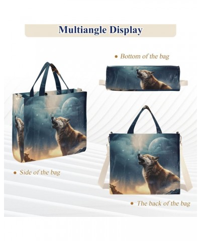 Wolf21 Corduroy Tote Bag for Women Hobo Crossbody Bag Purse Stylish Shoulder Handbag Messenger Bags, S $13.15 Totes