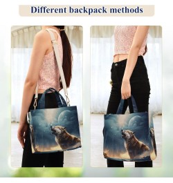 Wolf21 Corduroy Tote Bag for Women Hobo Crossbody Bag Purse Stylish Shoulder Handbag Messenger Bags, S $13.15 Totes