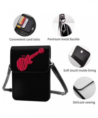 The Rock Monkees Band Logo Small Cell Phone Purse Female Shoulder Bags Cell Phone Purse Clutch Handbag $19.37 Evening Bags