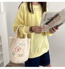 Kawaii Plush Handbag Aesthetic Coquette Purse Organizer Fairycore Hobo Bag Y2K Alt Tote Bag Lemon $13.56 Totes