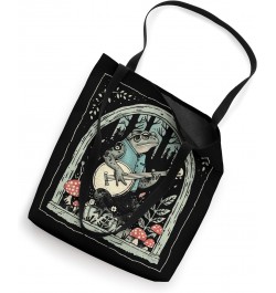 Vintage Playing Banjo Frog Lover Cute Animal Frogs Mushroom Tote Bag $12.47 Totes