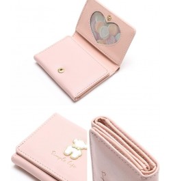 Women Wallet PU Leather Cute Bear Bowknot Small Slim Trifold Short Credit Card Case Holder Organizer with ID Window for Girls...