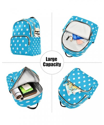 Fashion Backpack Mini Backpack Purse Casual Daily Backpack White Dot for Travel for College Work Small $19.37 Backpacks