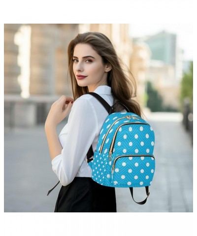 Fashion Backpack Mini Backpack Purse Casual Daily Backpack White Dot for Travel for College Work Small $19.37 Backpacks