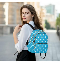 Fashion Backpack Mini Backpack Purse Casual Daily Backpack White Dot for Travel for College Work Small $19.37 Backpacks