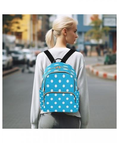 Fashion Backpack Mini Backpack Purse Casual Daily Backpack White Dot for Travel for College Work Small $19.37 Backpacks