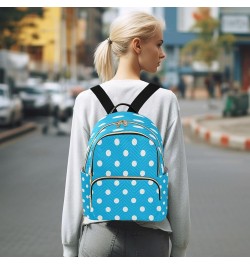 Fashion Backpack Mini Backpack Purse Casual Daily Backpack White Dot for Travel for College Work Small $19.37 Backpacks