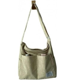 Corduroy Shoulder Bags 2023 Fashion Leisure Shopper Multi-Pocket Large Capacity Handbags Totes Bags for Women Beige $16.79 Sh...