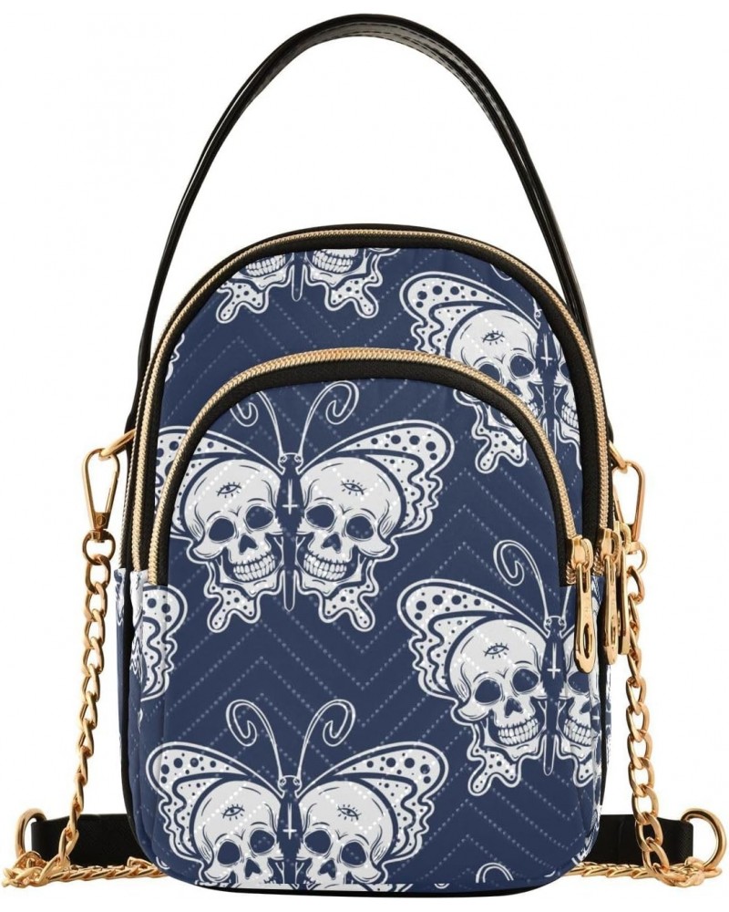 Joko lvery Butterflies Skulls Cross Body Purse Chain Shoulder Bag Crossbody Bags Handbag for Work Women Gifts $10.34 Crossbod...