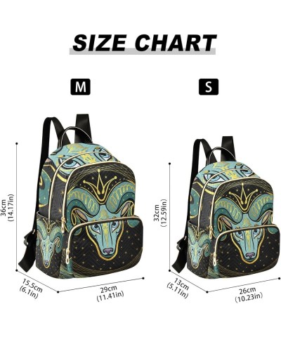 Quilted Backpacks College Sporting Badges Cute Mini Backpack for Women Travel Backpack Horoscope Sign Aries on Black Small $1...