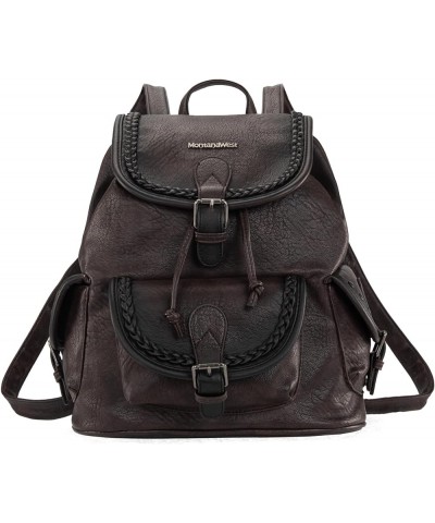 Backpack Purse for Women Soft Washed Leather Drawstring Casual Travel Backpacks Washed Leather-coffee $24.29 Backpacks