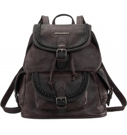 Backpack Purse for Women Soft Washed Leather Drawstring Casual Travel Backpacks Washed Leather-coffee $24.29 Backpacks