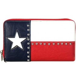 Women's Patriotic Studded Tote Satchel Handbags American Flag Purse and Crossbody Bag Wallet Texas Pride Red $16.76 Crossbody...