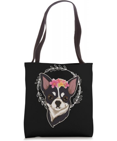 Floral Dog Owner Pet Lover Flowers Dog Lover Chihuahua Tote Bag $15.39 Totes