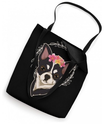 Floral Dog Owner Pet Lover Flowers Dog Lover Chihuahua Tote Bag $15.39 Totes