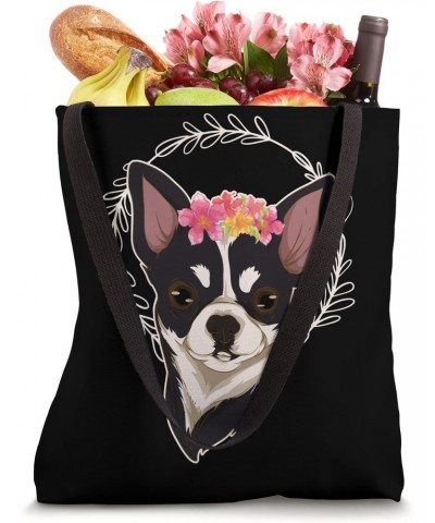 Floral Dog Owner Pet Lover Flowers Dog Lover Chihuahua Tote Bag $15.39 Totes