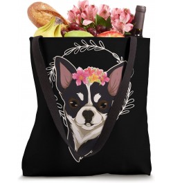 Floral Dog Owner Pet Lover Flowers Dog Lover Chihuahua Tote Bag $15.39 Totes