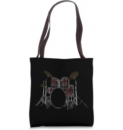 Drummer imprint drums music motif rock music fans art print Tote Bag $12.89 Totes