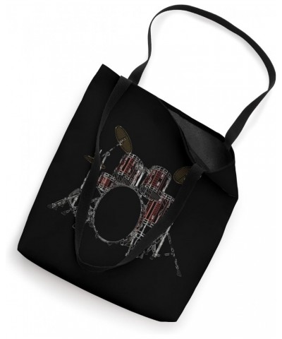 Drummer imprint drums music motif rock music fans art print Tote Bag $12.89 Totes