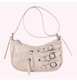 Cute Shoulder Hobo Bags for Women Y2K Pleated Dumpling Bag Rivet Punk Hobo Purse Adjustable Strap Chic Hobo Bag Beige $11.94 ...