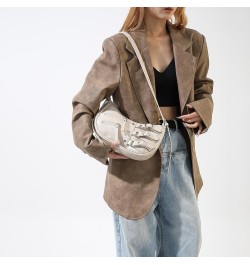 Cute Shoulder Hobo Bags for Women Y2K Pleated Dumpling Bag Rivet Punk Hobo Purse Adjustable Strap Chic Hobo Bag Beige $11.94 ...