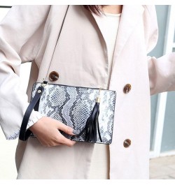 Fashion Women Animal Print Envelope Clutch Bag Ladies Retro Evening Party Prom Loop Handbag Purse (C-Black Leopard) D-grey $3...