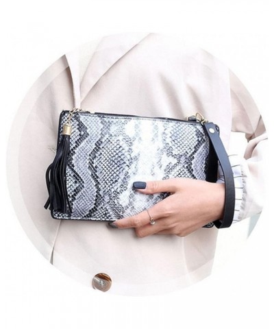 Fashion Women Animal Print Envelope Clutch Bag Ladies Retro Evening Party Prom Loop Handbag Purse (C-Black Leopard) D-grey $3...