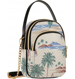 Joko lvery Island Palm Trees Cross Body Purse Chain Crossbody Bags Shoulder Bag Handbag for Work Women Gifts $12.97 Crossbody...