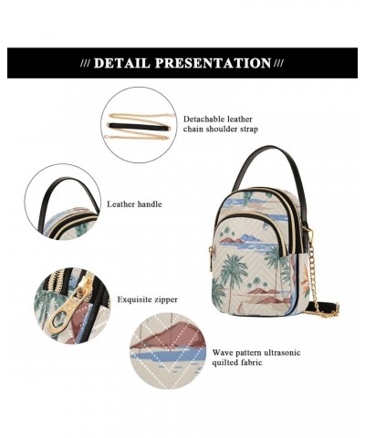 Joko lvery Island Palm Trees Cross Body Purse Chain Crossbody Bags Shoulder Bag Handbag for Work Women Gifts $12.97 Crossbody...