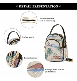 Joko lvery Island Palm Trees Cross Body Purse Chain Crossbody Bags Shoulder Bag Handbag for Work Women Gifts $12.97 Crossbody...