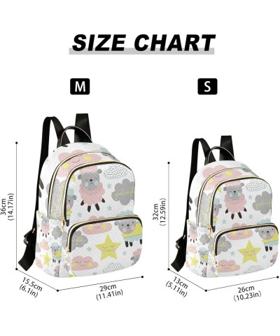 Women Backpack Sheep Cloud Starfarm Sheep Anti-Theft Travel Backpack with Luggage Belt Lightweight Handbag Lady Purse Roomy D...