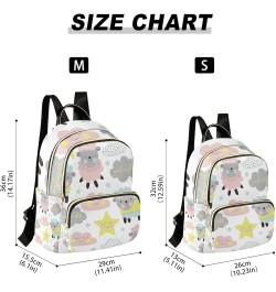 Women Backpack Sheep Cloud Starfarm Sheep Anti-Theft Travel Backpack with Luggage Belt Lightweight Handbag Lady Purse Roomy D...