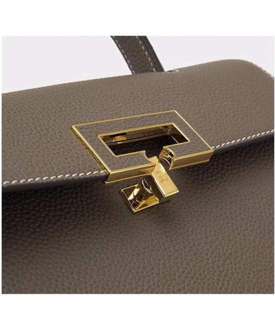 Cowhide Leather Ladies Shoulder Bag Office Lady Trapezoidal Handbag Female Fashion Messenger Crossbody Green $48.39 Shoulder ...