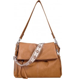 Hobo Crossbody Bags for Women Vegan Leather Handbags Tote Purse Shoulder Bag Women's Handle Bags with Wide Strap Brown $20.63...